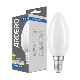 Зображення  LED лампочка Ardero LB-201 5,4Вт E14 2700K matte на