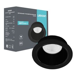 Зображення  Світлодіодний LED світильник Ledcoin DL0390 Black
