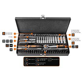 Зображення  Набір інструментів Neo Tools 63шт (10-008)