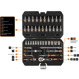 Зображення 2 Набір інструментів Neo Tools 46шт (10-004)
