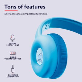 Зображення 3 Навушники Trust Nouna Blue (25278) універсальні