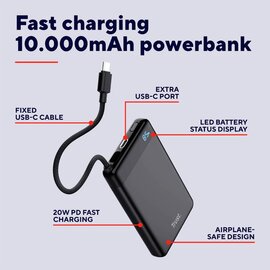 Зображення 4 УМБ Trust Fiera 10000mAh 20W Black (25880)