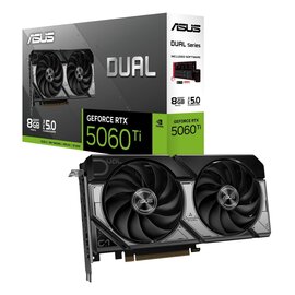 Зображення  Відеокарта Asus GeForce RTX 5060 Ti Dual (8192MB, GDDR7, 128bit) &mdash; DUAL-RTX5060TI-8G