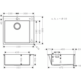 Зображення 3 Кухонна мийка Hansgrohe Combi S71 (43301801)