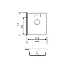 Зображення 6 Кухонна мийка Adamant Brick (4824296209704)