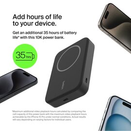 Зображення 2 Універсальна мобільна батарея Belkin 10000мАч Qi2 (BPD008BTBK)