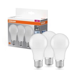 Зображення 2 Світлодіодна лампочка Osram LED Classic A 8.5W 4000K 800LM E27 3 шт (4058075127531) з цоколем E27