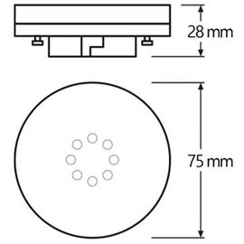 Зображення 3 Світлодіодна лампочка Osram LED Star GX53 4.9W 4000K 220V (4058075433465) з цоколем