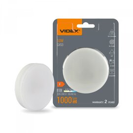Зображення  LED лампочка Videx GX53 10W 4100K 220V (VL-GX53-10534) на 100 Lm/W