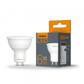 Зображення  Світлодіодна LED лампочка Videx MR16e 6W GU10 4100K (VL-MR16e-06104)