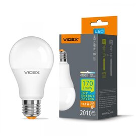 Зображення  Світлодіодна LED лампочка Videx A60h 11.8W E27 4100K (VL-A60h-11274)