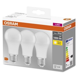 Зображення  Світлодіодна лампочка Osram Led E27 10Вт 2700К 1055Лм A60 (4058075819436) з цоколем E27