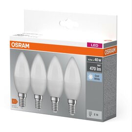 Зображення  LED лампочка Osram Led E14 4.9Вт 4000К 470Лм B40 (4058075819610) на