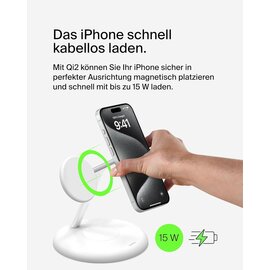Зображення 4 Зарядний пристрій Belkin Magnetic Adjustable Pad Qi2 (WIZ023VFWH)