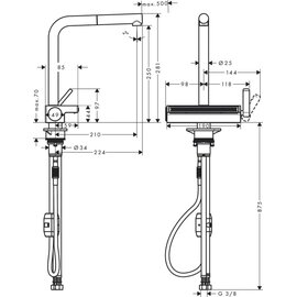 Изображение 4 Смеситель Hansgrohe Aquno Select M81 (73836670)