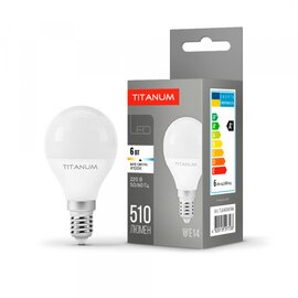 Зображення  LED лампочка Titanum G45 6W E14 4100K (TLG4506144) на