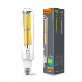 Зображення  LED лампочка Videx Filament T52F 50W E27 5000K (VL-T52F-50275) на 170 Lm/W