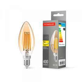 Зображення  Світлодіодна LED лампочка Titanum Filament C37 4W E14 2200K (TLFC3704142A)