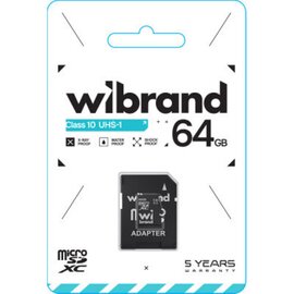 Зображення 2 Карта пам`яті Wibrand mictoSD 64GB class 10 UHS-I (WICDXU1/64GB-A)