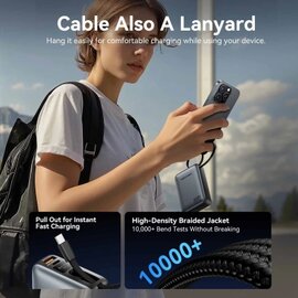 Зображення 4 Повербанк Vention 20000 mAh 45W Mini with Built-in USB-C Cable Gray (FHGH0)