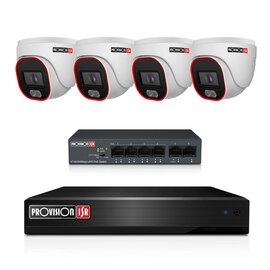 Изображение  Комплект видеонаблюдения Provision-ISR Kit IP 4Мп (dome) IP
