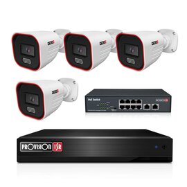 Изображение  Комплект IP видеонаблюдения Provision-ISR Kit IP 4Мп (cylinder) expansion