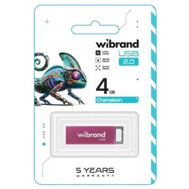 Зображення 2 USB флеш накопичувач Wibrand Chameleon 4GB USB 2.0 Pink (WI2.0/CH4U6P)