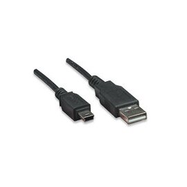 Зображення 5 Кабель Intracom Manhattan USB 2.0 AM-mini 5PM 1.8m Black &mdash; 333375