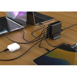 Зображення 4 Зарядний пристрій Gembird 4xUSB-C PD25W + 2xUSB QC3.0 18W black (TA-UC-2A4C-PD75-01-BK)