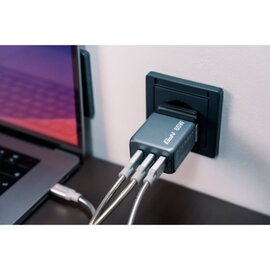 Зображення 5 Зарядний пристрій Verbatim GaN 65 W 3 ports (2xUSB-C-65 W /USB-A -3.0) (32201)