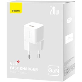Зображення 6 Зарядний пристрій Baseus GaN5 Fast Charger USB-C 20W white (CCGN050102)