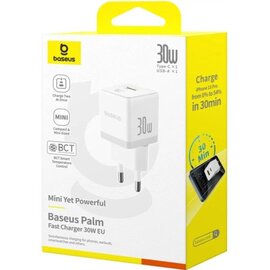 Зображення 2 Зарядний пристрій Baseus 1xUSB-C 30W + 1xUSB white (P1011160A213-00)