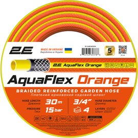 Зображення  Шланг садовий 2E AquaFlex Orange 3/4" 30 м (2E-GHE34OE30)