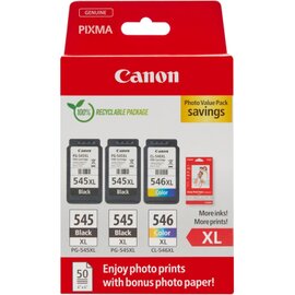 Изображение  Картридж для принтеров Canon PG-545/CL-546 MultipackXXL 2xBK+Color (8286B015)