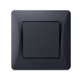 Зображення 2 Вимикач Videx Binera Black Graphite (VF-BNSW1I-BG) без підсвітки