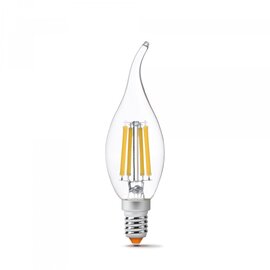 Зображення 2 Світлодіодна LED лампочка Videx Filament C37Ft 6W E14 4100K (VL-C37Ft-06144)