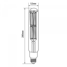 Зображення 3 LED лампочка Videx Filament T52F 50W E27 5000K (VL-T52F-50275) на 170 Lm/W
