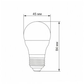 Зображення 3 Світлодіодна LED лампочка Videx G45e 3.5W E27 4100K VL-G45e-35274)