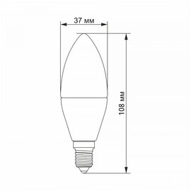 Зображення 3 LED лампочка Videx C37h 6W E14 4100K (VL-C37h-06144) на 170 Lm/W