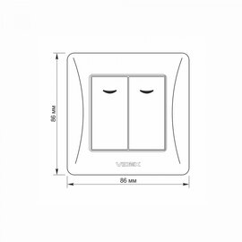 Зображення 5 Вимикач Videx Binera backlight White (VF-BNSW2L-W) прихованого монтажа