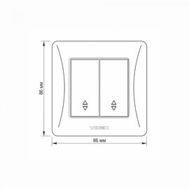 Зображення 5 Вимикач Videx Binera Silver Silk (VF-BNSW2P-SS) прихованого монтажа