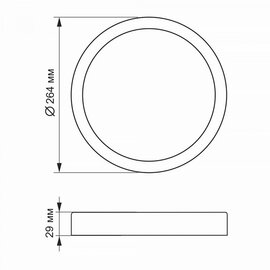 Изображение 4 Светодиодный LED светильник Videx 24W 5000K White (VL-DLRS-245)