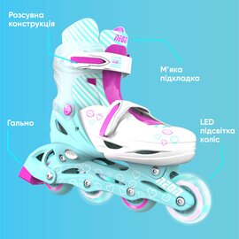 Зображення 4 Ролики для дітей Neon Inline Skates 34-37 Turquoise (NT08T4)