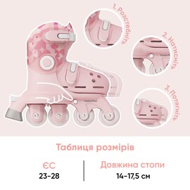 Зображення 4 Ролики для дітей Yvolution Twista Skates 24-28 Pink (YR25P4)