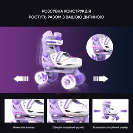 Зображення 5 Ролики для дітей Neon Combo Skates 34-37 Purple (NT10L4)