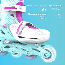 Зображення 5 Ролики для дітей Neon Inline Skates 34-37 Turquoise (NT08T4)