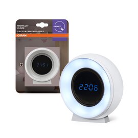 Зображення 5 LED світильник Osram Nightlux Clock 0.3Вт, 3000&ndash;6500К (4099854530838) пластик