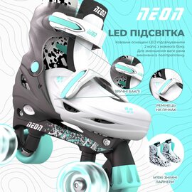Зображення 6 для дітей Neon Combo Skates 34-37 Grey (NT31E4)