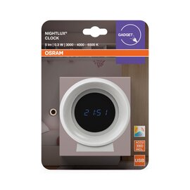 Зображення 6 LED світильник Osram Nightlux Clock 0.3Вт, 3000&ndash;6500К (4099854530838) пластик