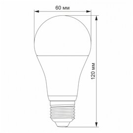 Зображення 3 Світлодіодна лампочка Videx A60e 12W E27 4100K (VL-A60e-12274-S) з цоколем Е 27
